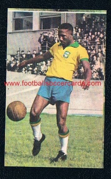 1963 Djalma Santos on a rare Sicker BRD Neue Bundesliga card - some AMR