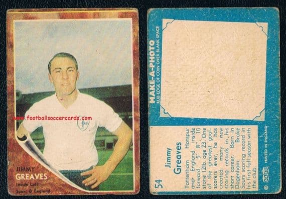 1963 Jimmy Greaves Spurs #54 A&BC Gum card