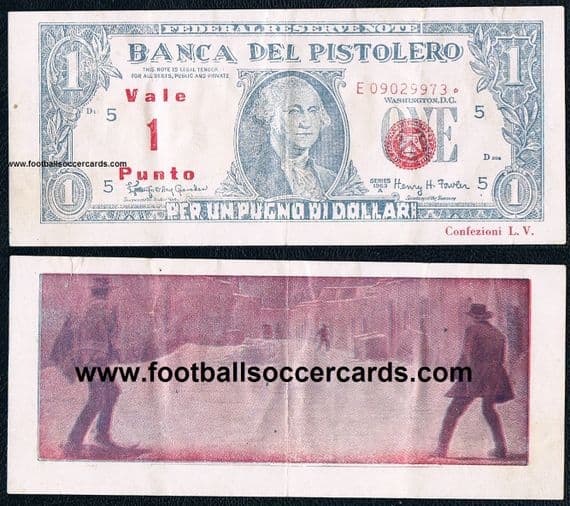 1964 Clint Eastwood Spaghetti Western ROOKIE Sergio Leone A FISTFULL OF DOLLARS $1 note, Lampo Italy