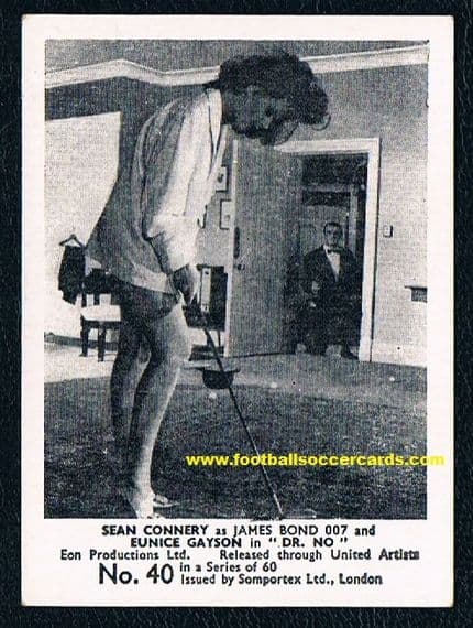 1964 James Bond 007 Gum card GOLF Golfing interest, woman #40 Somportex