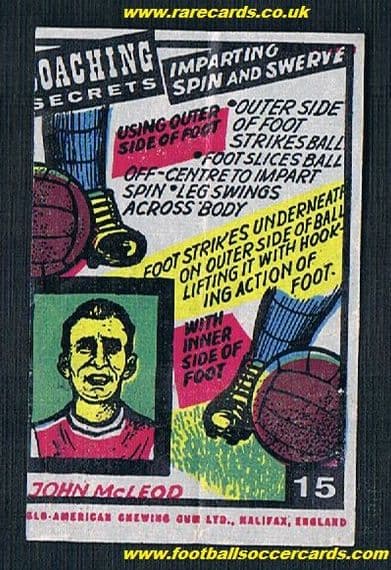 1964 McLeod Aston Villa Anglo gum insert