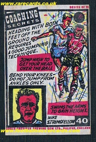 1964 Stringfellow LCFC Anglo Gum insert