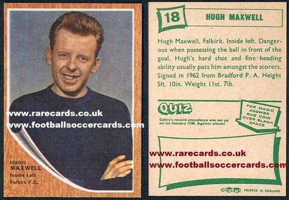 1965 ABC Scots FALKIRK 18 Maxwell