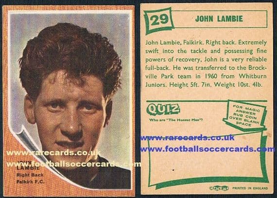 1965 ABC Scots FALKIRK 29 Lambie