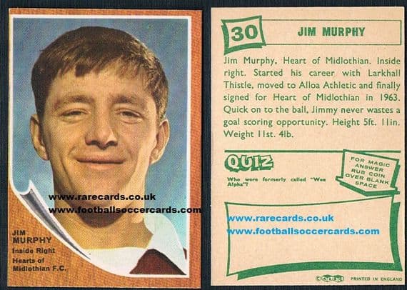 1965 ABC Scots HEARTS 30 Murphy