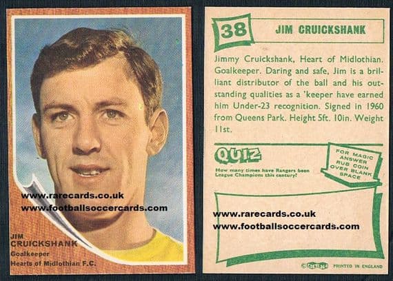 1965 ABC Scots HEARTS 38 Cruickshank