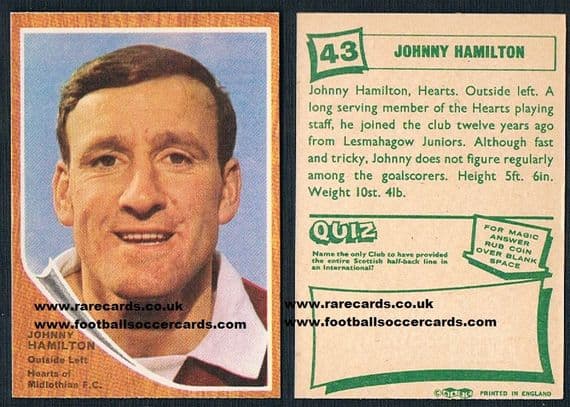 1965 ABC Scots HEARTS 43 Hamilton