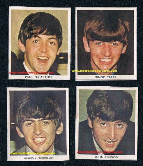 1965 Beatles rookie cards June School Friend Fleetway set of 4 cards