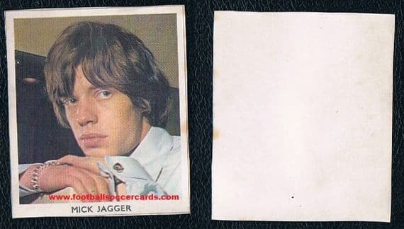 1965 Mick Jagger Rolling Stones rookie card by Fleetway issued with June mag