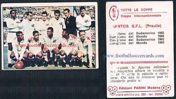 1965 Pele & Santos on an Italia Panini card some AMR hence fair price - similar sold for $550 on EB!