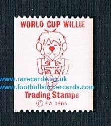 1965 WC66 World Cup Willie "trading stamp" umm with gum issued by The F.A. the Three Lions mascot