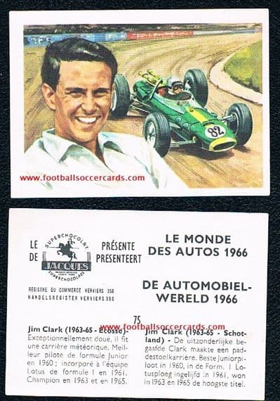 1966 Belgian Jim Clark by Jacques Le Monde des Autos 1966 unused, about VG