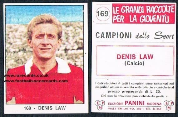 1966 Denis Law #169 Panini Man U