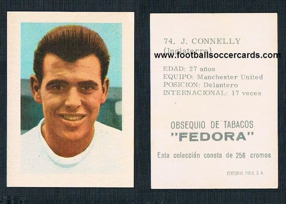1966 Fedora Canary Islands SET 16 John Connelly Man Utd Burnley & England UNIQUE SET of 16 cards