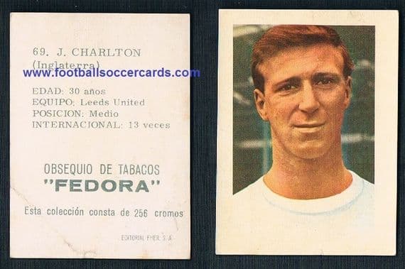 1966 Fedora Canary Islands x16 Jack Charlton Leeds Utd Boro, England Ireland UNIQUE SET of 16 cards