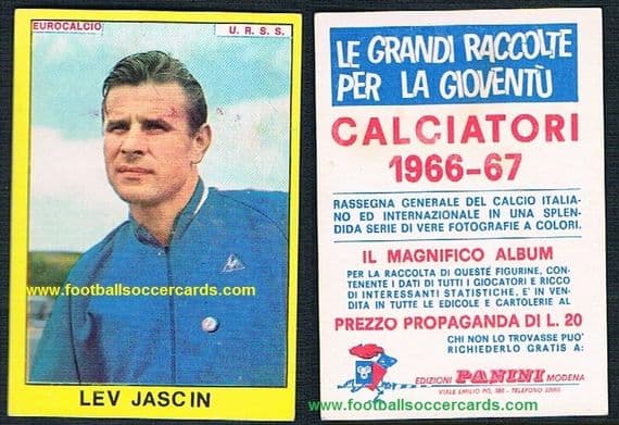 1966 Lev Yashin Panini Italian-only issue