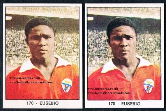 1966 PAIR different Eusebio Campioni : Fuchsia back & Valida back, latter with AMR