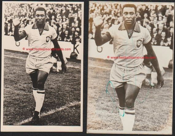 1966 Pele DDR cards x2, two very rare Everton WC66 cards distributed only in East Germany!