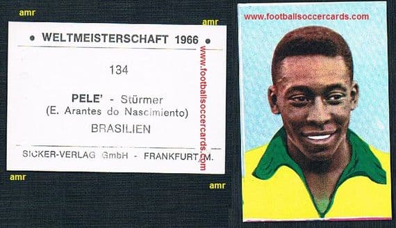 1966 Pele West German Sicker rarity with 4 small spots of AMR otherwise very nice