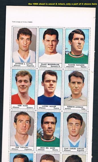 1966 rookie Beckenbauer Uncut intact sheet June 66 Italian TIME mag