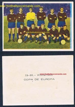 1966 RuiRomer Kilmarnock European Cup "Álbum Fútbol - Torneos Continentales" series