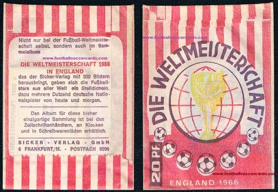 1966 Sicker unopened new packet sealed with cards could be Pele Beckenbauer rookie