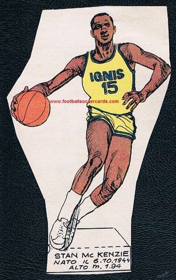 1966 Stan McKenzie ROOKIE Italian basketball card Bullets Wizards Suns Trailblazers Rockets