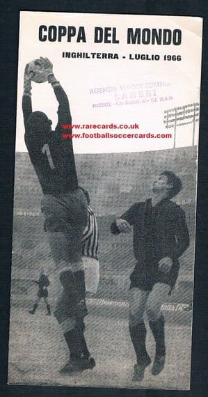 1966 WC66 tour itinerary for Italians