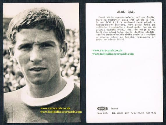 1967 Alan Ball Czech Pressfoto trade card