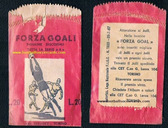 1967 Forza Goal! by CET of Torino packet still with contents as issued