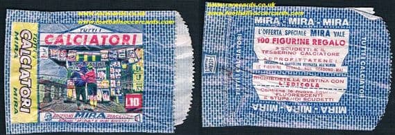 1967 Mira Calciatori wrapper packet