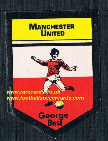 1968 BAB Northern Trancessories PVC sticker George Best with backing paper