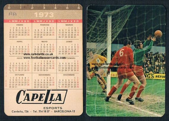 1968 F.A. Amateur Cup Leytonstone v Sutton United at Crystal Palace on a Spanish 1973 calendar card