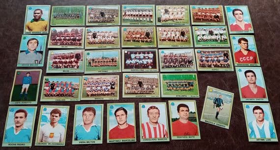 1968 MIRA Calciatori & teams, the Italian competitor to Panini, Scarce cards x 33 BARGAIN
