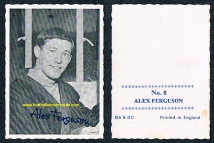 1969 A&BC Gum Scottish series Alex Ferguson insert card 8