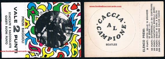 1969 Baggioli The Beatles Italian psychedelic card COMPLETE all 3 parts rare