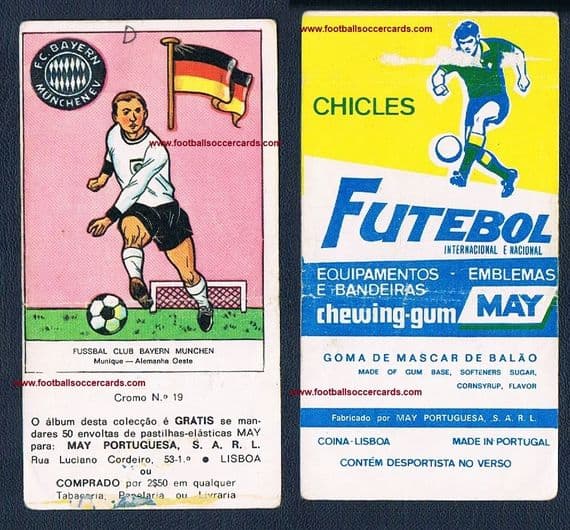 1969 May Gum BAYERN MUENCHEN MUNICH Futebol Embelmas Equipamentos Bandeiras wrapper
