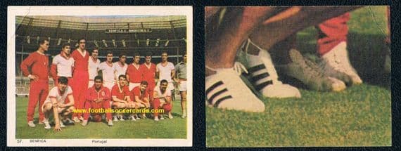 1969 Monty Gum Eusebio Benfica 57 - see also card 36 Stoke for large Eusebio on the rear