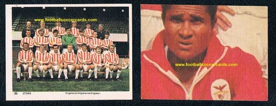 1969 Monty Gum Eusebio Stoke #36 - see also card 57 for the Benfica Eusebio team