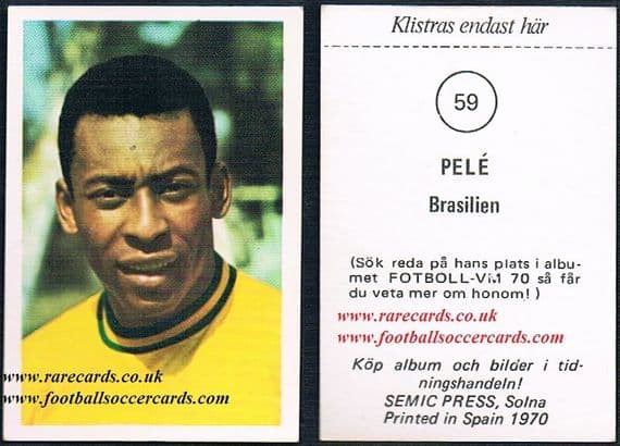 1969 Semic Pele Swedish card
