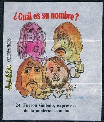 1969 Spanish Beatles Dunkin gum insert
