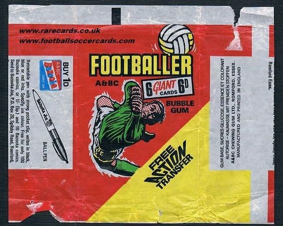 1970 A&BC Gum wrapper packet