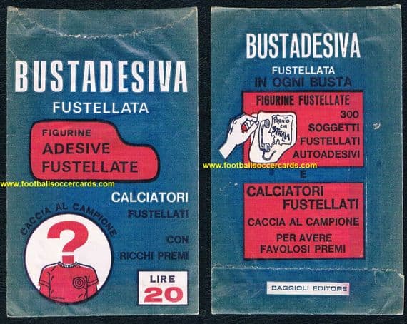 1970 Baggioli Caccia Al Campione sealed packet, may have Beckenbauer or Pele perhaps