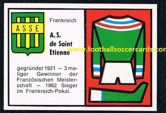 1970 Bauer St Etienne card - not waxy but cardboard type