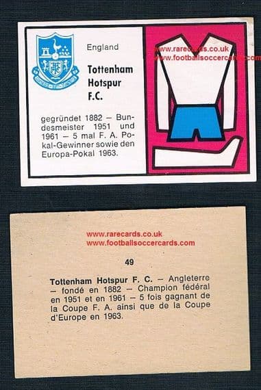 1970 Bauer Tottenham Hotspur
