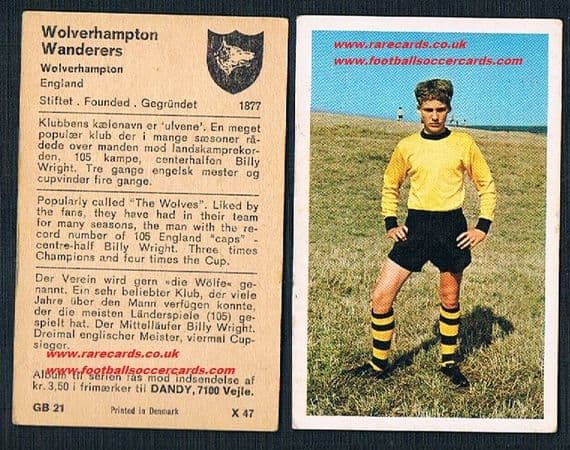 1970 Dandy Gum Wolves colours