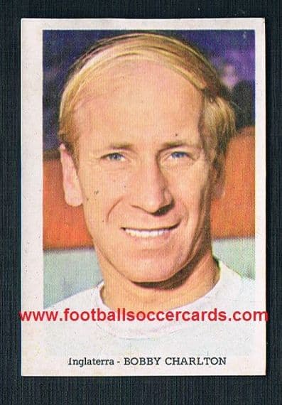 1970 exotic South American Bobby Charlton WC70 sticker Man Utd England