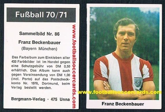 1970 Franz beckenbauer 86 Fussball 70 71 Bergmann Bayern Munchen