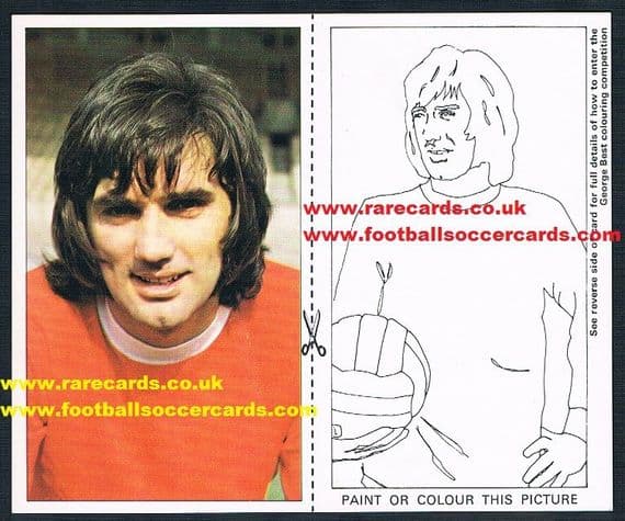 1970 George Best Smiths Black-back A10 card