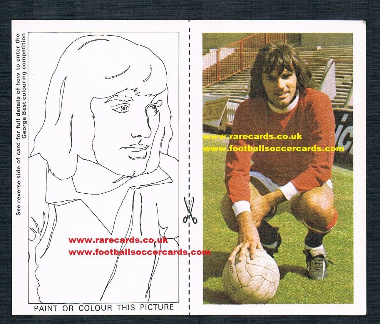 1970 George Best Smiths Blue-back card A20